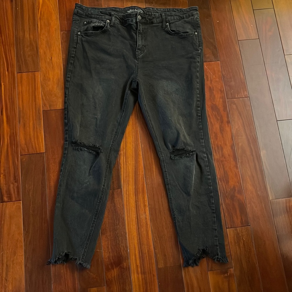 18 W Wild Fable Black High Rise Skinny Jeans